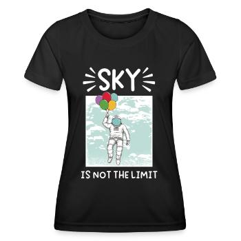 Astronaut Sky Is Not The Limit Spaceman Space - Women's Functional T-Shirt - black - Front - AI Model Female 172 light (172cm)