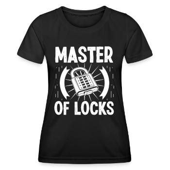Serrurier Master Of Locks Serrurier Serrurier - T-shirt sport Femme - noir - Devant - AI Model Female 172 light (172cm)