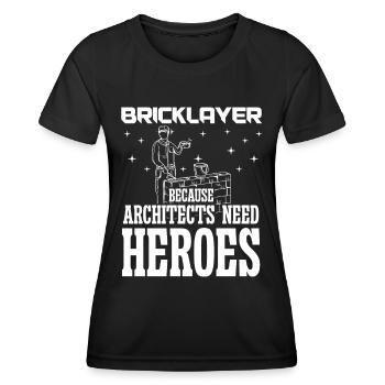 Maurer Les architectes maçons ont besoin de héros Hausbauer - T-shirt sport Femme - noir - Devant - AI Model Female 172 light (172cm)