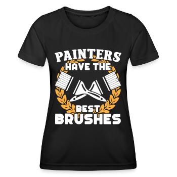 Peintre Peintres Meilleurs pinceaux Vernisseur Peinture - T-shirt sport Femme - noir - Devant - AI Model Female 172 light (172cm)