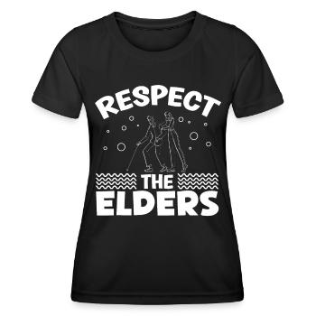 Infirmière gériatrique Respect Les aînés Soins aux aidants naturels - T-shirt sport Femme - noir - Devant - AI Model Female 172 light (172cm)