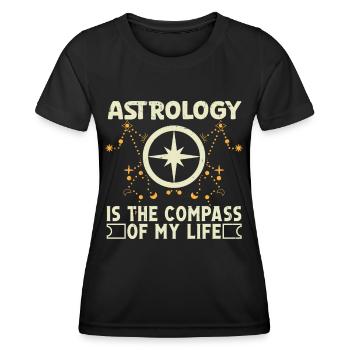 Astrology Compass Of My Life Esoteric Signs - Women's Functional T-Shirt - black - Front - AI Model Female 172 light (172cm)