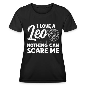 Astrology Love Leo Nothing Can Scare Me Esotericism - Women's Functional T-Shirt - black - Front - AI Model Female 172 light (172cm)