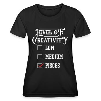 Astrologie Level Of Creativity Esoterik Zeichen - Frauen Funktions-T-Shirt - Schwarz - Vorne - AI Model Female 172 light (172cm)