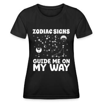 Astrology Zodiac Signs Guide On My Way Esotericism - Women's Functional T-Shirt - black - Front - AI Model Female 172 light (172cm)