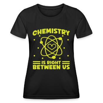 Chimiste Juste entre nous Technicien chimiste en chimie - T-shirt sport Femme - noir - Devant - AI Model Female 172 light (172cm)