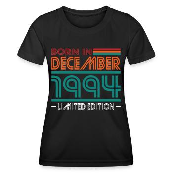 30th Birthday Born December 1994 Born 1994 - Women's Functional T-Shirt - black - Front - AI Model Female 172 light (172cm)