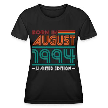 30. Geburtstag Jahrgang August 1994 Born in 1994 - Frauen Funktions-T-Shirt - Schwarz - Vorne - AI Model Female 172 light (172cm)