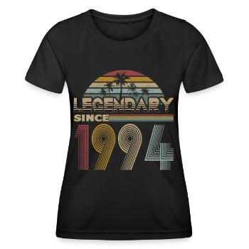30. Geburtstag Jahrgang 1994 Legendary Since 1994 - Frauen Funktions-T-Shirt - Schwarz - Vorne - AI Model Female 172 light (172cm)
