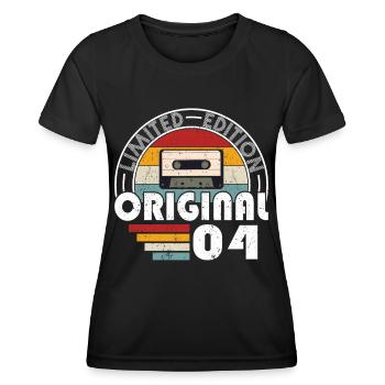 20. Geburtstag Jahrgang 2004 Original 2004 - Frauen Funktions-T-Shirt - Schwarz - Vorne - AI Model Female 172 light (172cm)