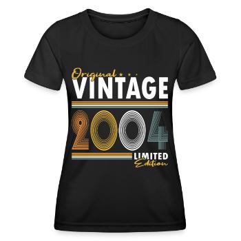 20. Geburtstag Jahrgang 2004 Original 2004 - Frauen Funktions-T-Shirt - Schwarz - Vorne - AI Model Female 172 light (172cm)