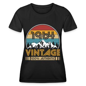 60th Birthday Vintage 1964 Vintage 1964 - Women's Functional T-Shirt - black - Front - AI Model Female 172 light (172cm)