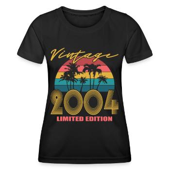 20. Geburtstag Jahrgang 2004 Vintage 2004 - Frauen Funktions-T-Shirt - Schwarz - Vorne - AI Model Female 172 light (172cm)