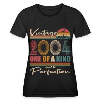 20. Geburtstag Jahrgang 2004 Vintage 2004 - Frauen Funktions-T-Shirt - Schwarz - Vorne - AI Model Female 172 light (172cm)