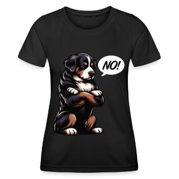 No Berner Sennenhund Sennenhunde Sennen Besitzer - Frauen Funktions-T-Shirt - Schwarz - Vorne - AI Model Female 172 light (172cm)