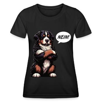 Nein Berner Sennenhund Sennenhunde Sennen Besitzer - Frauen Funktions-T-Shirt - Schwarz - Vorne - AI Model Female 172 light (172cm)