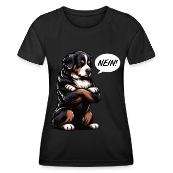 Nein Berner Sennenhund Sennenhunde Sennen Besitzer - Frauen Funktions-T-Shirt - Schwarz - Vorne - AI Model Female 172 light (172cm)
