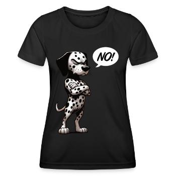 No Dalmatians Dalmatian owners Dalmatian owners - Women's Functional T-Shirt - black - Front - AI Model Female 172 light (172cm)