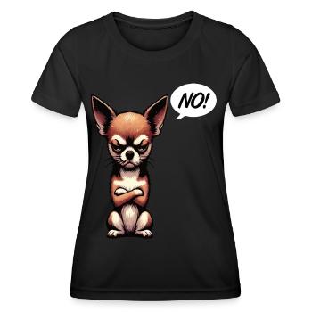 No Chihuahua Chihuahua owner Chihuahua lover - Women's Functional T-Shirt - black - Front - AI Model Female 172 light (172cm)