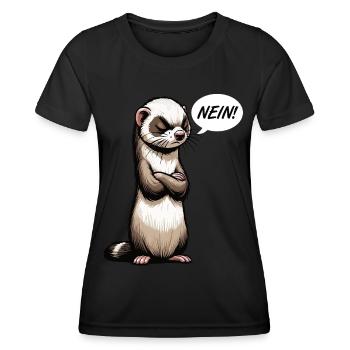 Nein Frettchen Frettchenhalter Frettchenbesitzer - Frauen Funktions-T-Shirt - Schwarz - Vorne - AI Model Female 172 light (172cm)