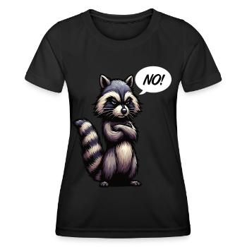 No raccoon raccoons forest animal funny raccoon - Women's Functional T-Shirt - black - Front - AI Model Female 172 light (172cm)