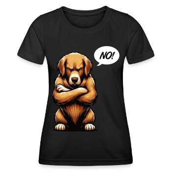 No Golden Retriever Goldie Goldiebesitzer Goldies - Women's Functional T-Shirt - black - Front - AI Model Female 172 light (172cm)