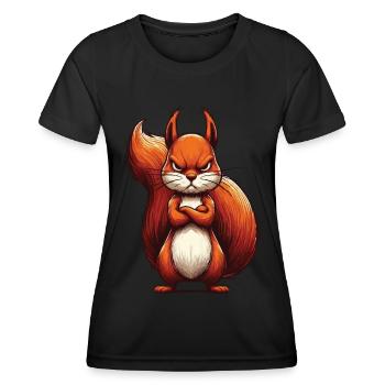 Squirrel Squirrel Squirrel Lover Rodent - Women's Functional T-Shirt - black - Front - AI Model Female 172 light (172cm)