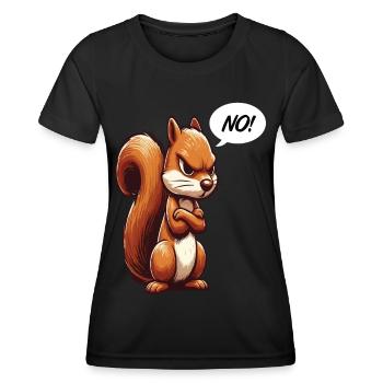 No Eichhörnchen Eichhorn Eichhörnchenliebhaber - Frauen Funktions-T-Shirt - Schwarz - Vorne - AI Model Female 172 light (172cm)