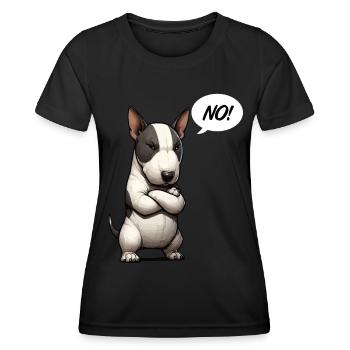 No Miniature Bull Terrier Bully Bull Terrier Owner - Women's Functional T-Shirt - black - Front - AI Model Female 172 light (172cm)