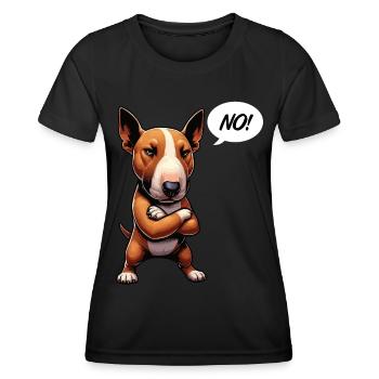 No Miniature Bull Terrier Bully Bull Terrier Owner - Women's Functional T-Shirt - black - Front - AI Model Female 172 light (172cm)