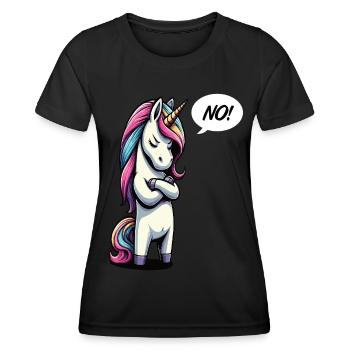 No Unicorn Unicorns Unicorn Fan Unicorn Lovers - Women's Functional T-Shirt - black - Front - AI Model Female 172 light (172cm)