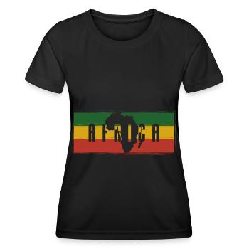Safari Nashorn Serengeti - Frauen Funktions-T-Shirt - Schwarz - Vorne - AI Model Female 172 light (172cm)