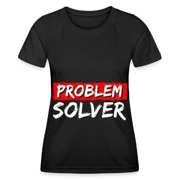 Solution Drôle Pas de problème - T-shirt sport Femme - noir - Devant - AI Model Female 172 light (172cm)