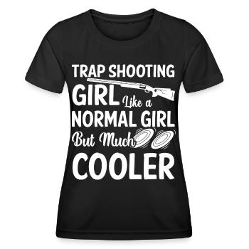 Trapschießen | Schießsport Fallenschießen Geschenk - Frauen Funktions-T-Shirt - Schwarz - Vorne - AI Model Female 172 light (172cm)