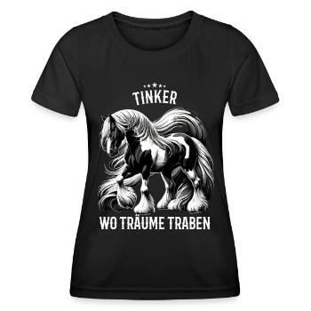 Tinker: wo Träume traben - Frauen Funktions-T-Shirt - Schwarz - Vorne - AI Model Female 172 light (172cm)