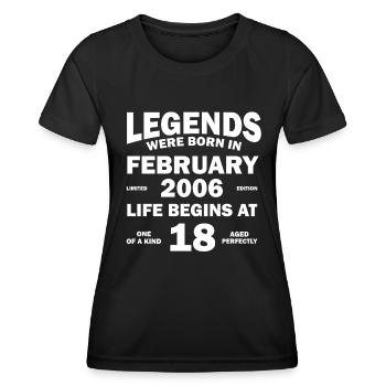 18e anniversaire janvier Vintage 2006 idée cadeau - T-shirt sport Femme - noir - Devant - AI Model Female 172 light (172cm)