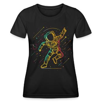 Astronaut I'm Dancing in Space Jumpstyle - Women's Functional T-Shirt - black - Front - AI Model Female 172 light (172cm)