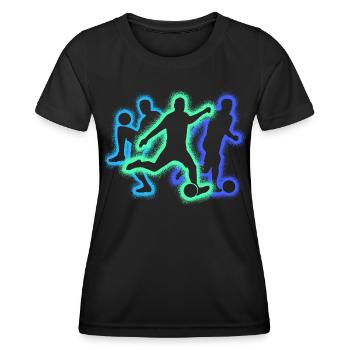 Soccer Kids Soccer Silhouettes Soccer - Women's Functional T-Shirt - black - Front - AI Model Female 172 light (172cm)