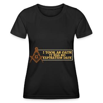 Freimaurer Winkel & Zirkel FREEMASON Prince Hall - Frauen Funktions-T-Shirt - Schwarz - Vorne - AI Model Female 172 light (172cm)