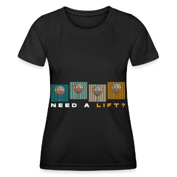 Heißluftballon Himmel - Frauen Funktions-T-Shirt - Schwarz - Vorne - AI Model Female 172 light (172cm)