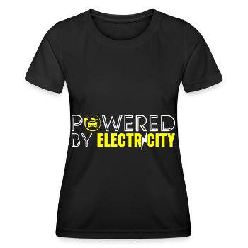 E-Auto Stromer Umweltschutz - Frauen Funktions-T-Shirt - Schwarz - Vorne - AI Model Female 172 light (172cm)