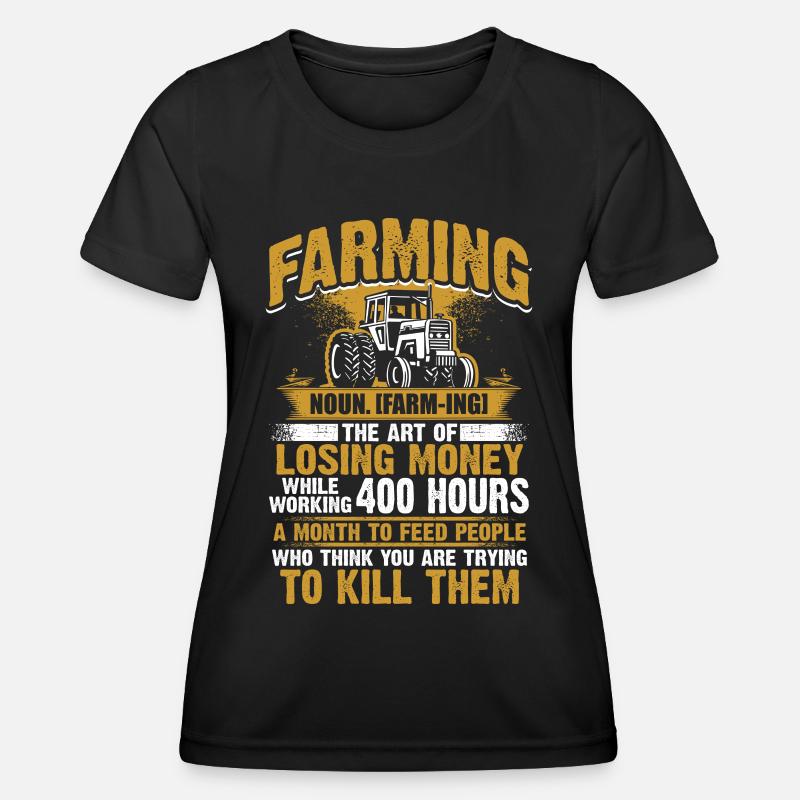 Farming - Farmer - Women's Functional T-Shirt - black