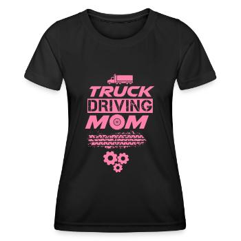 Truck Driver Truck Driver Truck Driver - Women's Functional T-Shirt - black - Front - AI Model Female 172 light (172cm)