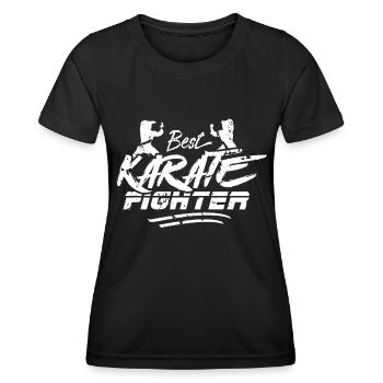 Karaté Karaté Karaté Karaté Kick Combattant Karaté Arts martiaux - T-shirt sport Femme - noir - Devant - AI Model Female 172 light (172cm)