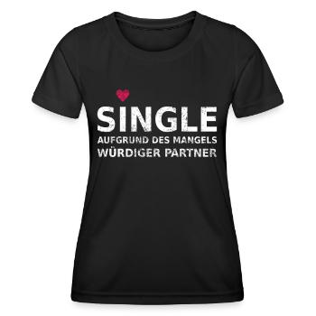 Single - Women's Functional T-Shirt - black - Front - AI Model Female 172 light (172cm)
