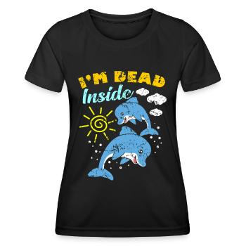 Dead Inside - Frauen Funktions-T-Shirt - Schwarz - Vorne - AI Model Female 172 light (172cm)