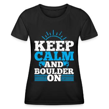Bouldering - T-shirt sport Femme - noir - Devant - AI Model Female 172 light (172cm)