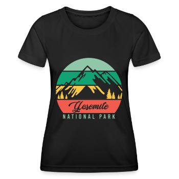 Yosemite National Park - T-shirt sport Femme - noir - Devant - AI Model Female 172 light (172cm)