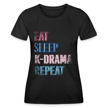 K Drama K-Drama Geschenk - Frauen Funktions-T-Shirt - Schwarz - Vorne - AI Model Female 172 light (172cm)