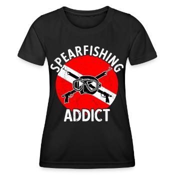 Chasse sous-marine Chasseur sous-marin Chasseur sous-marin - T-shirt sport Femme - noir - Devant - AI Model Female 172 light (172cm)